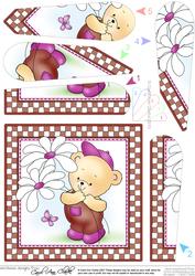 Robert's Flowers Quick Card with Fan Pyramage Topper