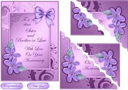 Metallic Anniversary Sister Quick Card Corner Side Stacker