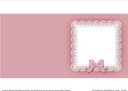 Square Pearls and Lace Card Front or Insert