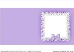 Square Pearls and Lace Card Front or Insert