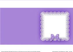 Square Pearls and Lace Card Front or Insert