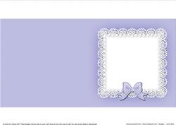 Square Pearls and Lace Card Front or Insert