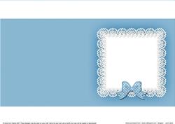 Square Pearls and Lace Card Front or Insert
