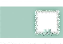Square Pearls and Lace Card Front or Insert