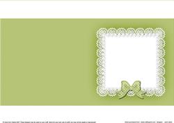 Square Pearls and Lace Card Front or Insert