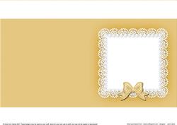 Square Pearls and Lace Card Front or Insert