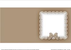 Square Pearls and Lace Card Front or Insert