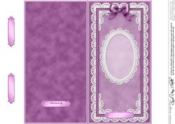 Dl Pearls, Lace and Ribbon Plain Card Base