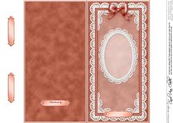 Dl Pearls, Lace and Ribbon Plain Card Base
