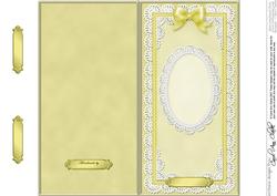 Dl Pearls, Lace and Ribbon Plain Card Base