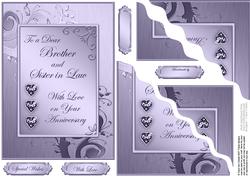 Brother Anniversary Metallic Greeting Corner Side Stacker