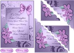 Foster Daughter Birthday Quick Card Corner Side Stacker