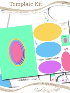 A5 Approx Card - Oval Pyramage Template Kit