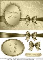 A5 Thinking of You Quick Card with 3D Decoupage