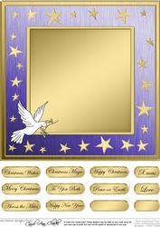 Xmas Dove Matching 8 x 8 Insert Panel and Greetings