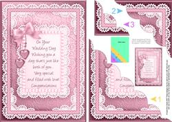 A5 Wedding Day Quick Card Scalloped Corner Side Stacker