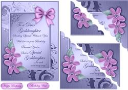 Goddaughter Birthday Quick Card Corner Side Stacker