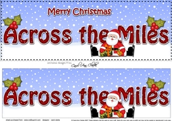 Large DL Merry Christmas ACROSS THE MILES 3D decoupage with Santa 3D decoupage