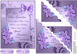 Grandma Birthday Quick Card Corner Side Stacker