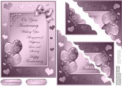 Elegant Romance Anniversary Quick Card Corner Side Stacker