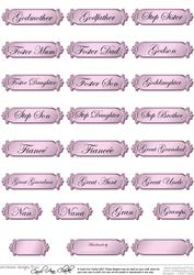 A Second Set of Metallic Relations Greetings Text Plates
