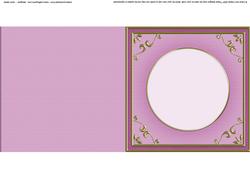Square 'gold Metallic Frame' Card Front or Insert
