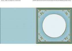 Square 'gold Metallic Frame' Card Front or Insert