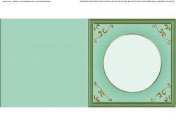 Square 'gold Metallic Frame' Card Front or Insert