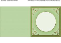 Square 'gold Metallic Frame' Card Front or Insert