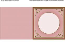 Square 'gold Metallic Frame' Card Front or Insert