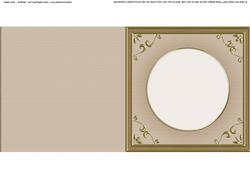 Square 'gold Metallic Frame' Card Front or Insert