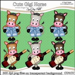 GiGi Horse - CU4CU Digital Clip Art Set
