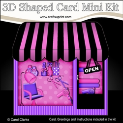 3D Shaped Card Kit - Cut & Curl Hairdressing Salon Shop