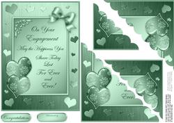 Elegant Romance Engagement Quick Card Corner Side Stacker