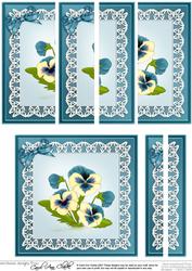 Pansy on Butterfly Lace Quick Card with Side Stacker Topper