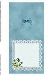 Pansy on Butterfly Lace Matching Insert Square Landscape