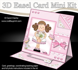 3D Easel Card Mini Kit - Pretty in Pink - Cute Girlz