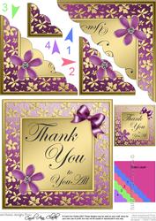 Floral Elegance Thank You Scallop Corner Side Stacker