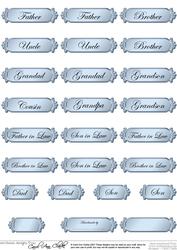 Male Metallic Relations Greetings Text Plates