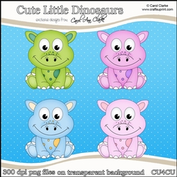 Cute Little Dinosaurs - CU4CU Digital Clip Art Set