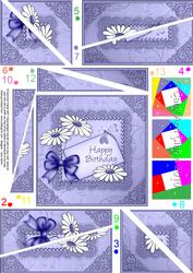 Daisies on Metallic Lace Twisted Spiral Side Stacker