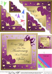 Wife Anniversary Scallop Corner Side Stacker Topper