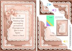 A5 Wedding Day Quick Card Scalloped Corner Side Stacker