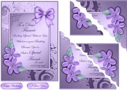 Fiancee Birthday Quick Card Corner Side Stacker