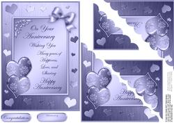 Elegant Romance Anniversary Quick Card Corner Side Stacker