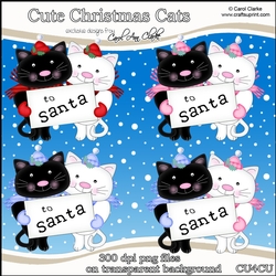 Cute Christmas Cats - CU4CU Digital Clip Art Set