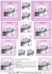 Flower Filled Wheelbarrow Pyramage Sheet