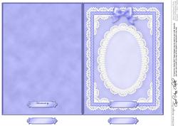 5 x 7 Pearls, Lace and Ribbon Plain Card Base