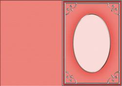 A5 'silver Metallic Frame' Card Front or Insert