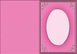 A5 'silver Metallic Frame' Card Front or Insert